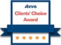 Logo Recognizing Griffen & Stevens's affiliation with AVVO Client's Choice