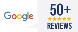 Logo Recognizing Griffen & Stevens's affiliation with 50+ Google Reviews